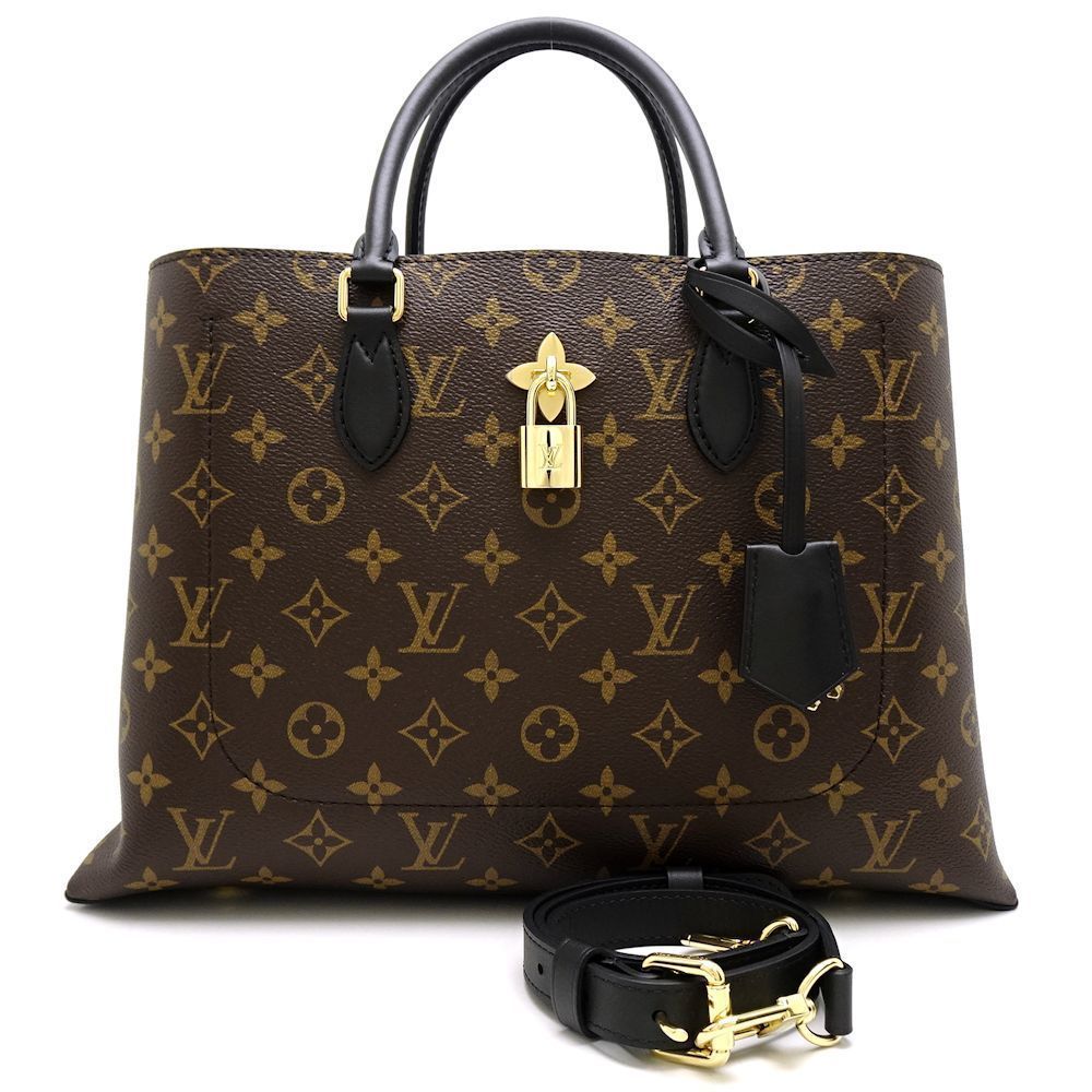 Louis Vuitton Monogram Flower Tote Noir 2WAY Bag